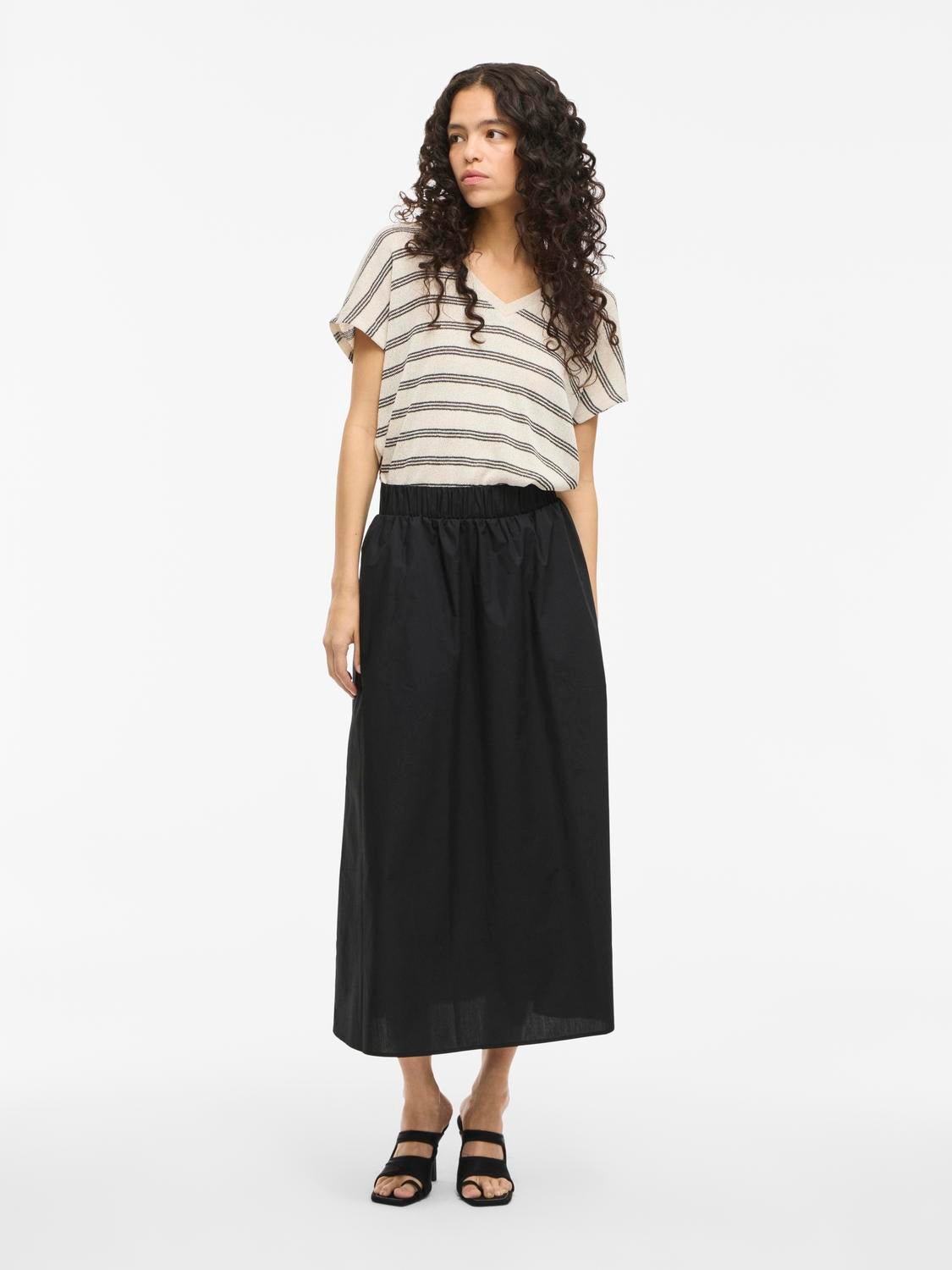 VISOPHIE Long Skirt - Black Beauty - VERO MODA & VILA Bergvik